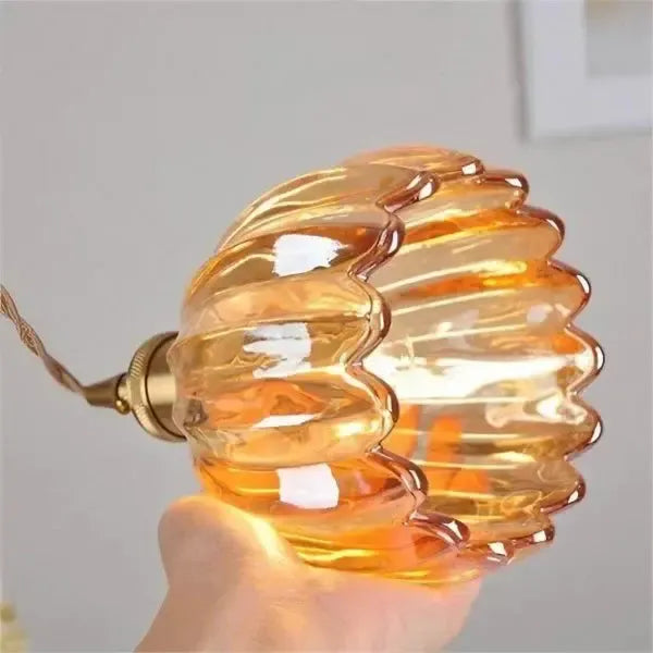 BowLift | Elegant Glass Hanging Lamp in Flower Shape