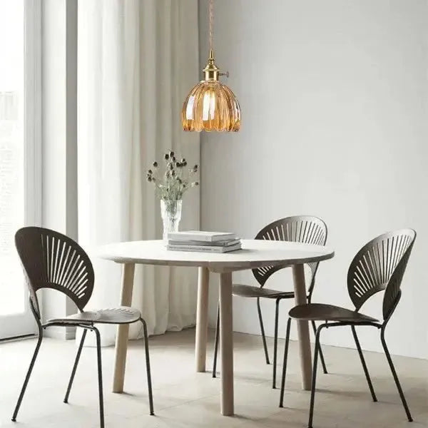 BowLift | Elegant Glass Hanging Lamp in Flower Shape