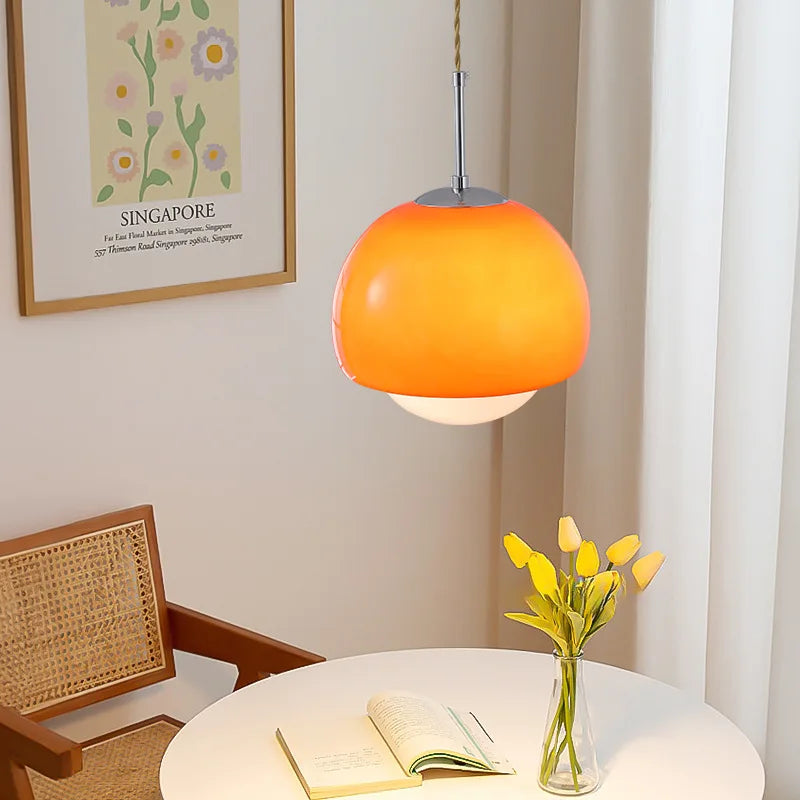 Nordic Glass Pendant Light – Retro Hanging Lamp for Dining Room & Kitchen | Bowlift