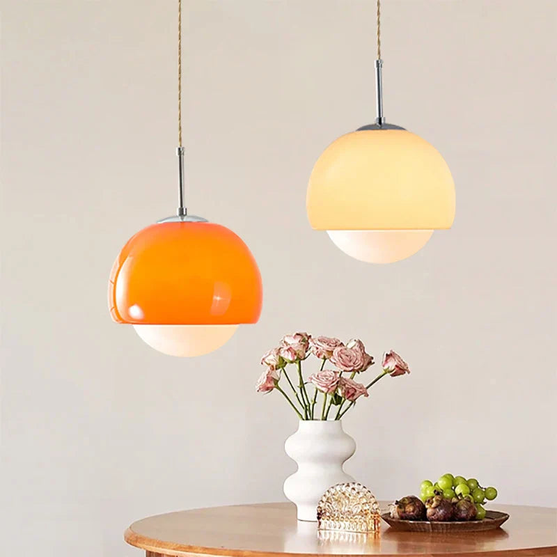 Nordic Glass Pendant Light – Retro Hanging Lamp for Dining Room & Kitchen | Bowlift