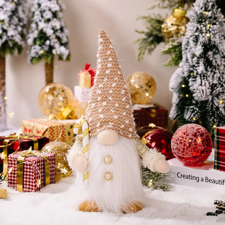 BowLift | Gloeiende Gnome Kerstboomversiering – Handgemaakte Decoratie met Warm LED-licht