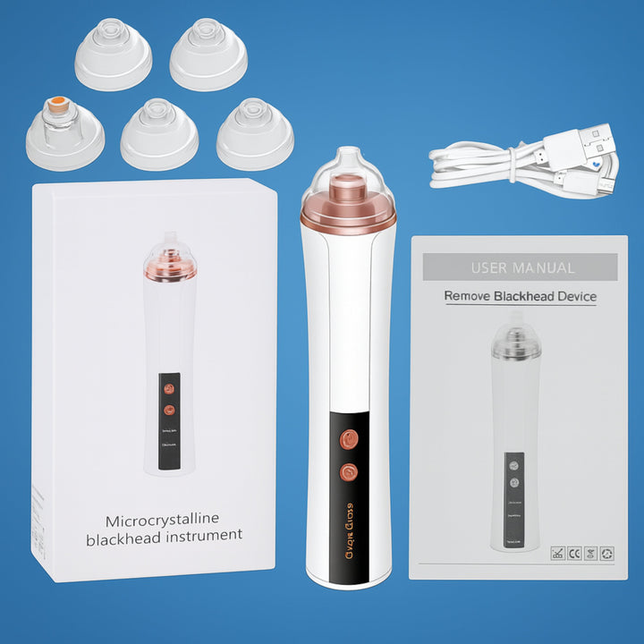 GlowEase | Microdermabrasion Kit – Blackhead Remover – USB Rechargeable – At-Home Skincare Solution Bowlift