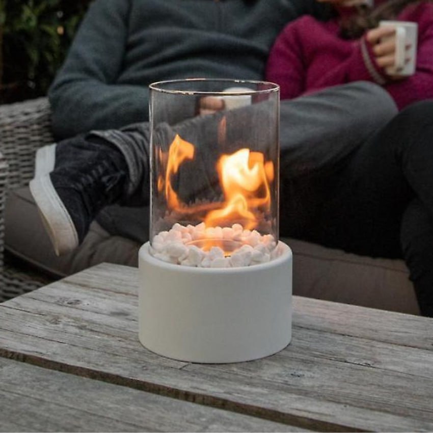 BowLift | GlowEdge Smoke-Free Bio Fireplace in Glass for Table and Indoor