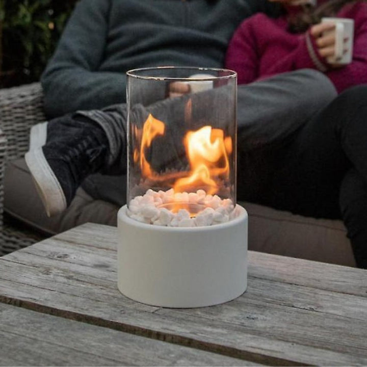 BowLift | GlowEdge Smoke-Free Bio Fireplace in Glass for Table and Indoor