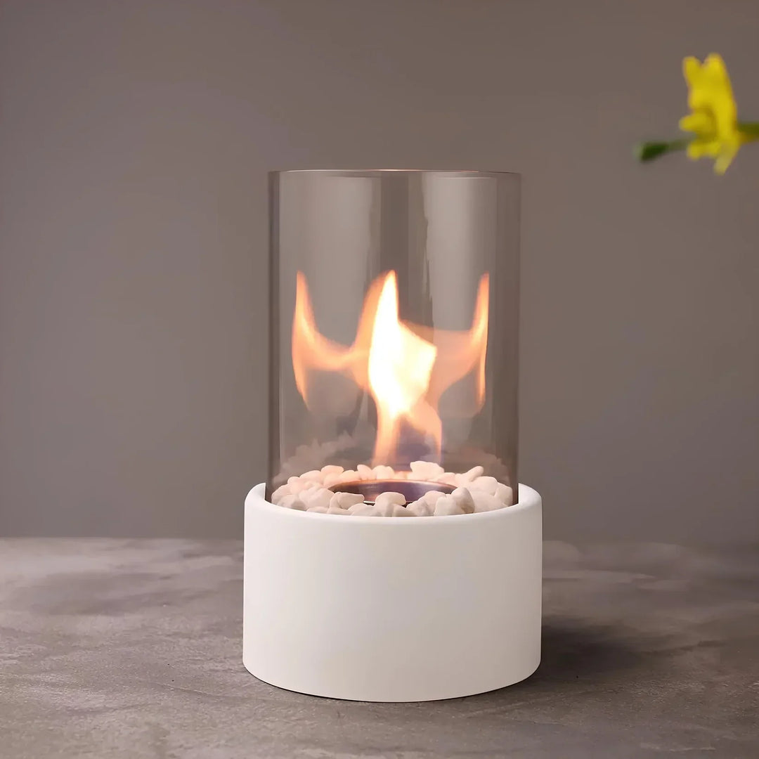 BowLift | GlowEdge Smoke-Free Bio Fireplace in Glass for Table and Indoor