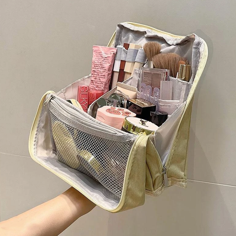 BowLift | Makeup Organizer Bag | Travel Cosmetic Case with Compartments | Waterproof & Structured Design