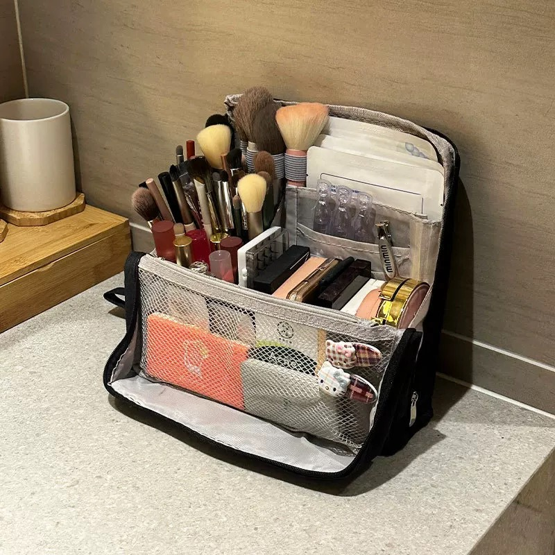 BowLift | Makeup Organizer Bag | Travel Cosmetic Case with Compartments | Waterproof & Structured Design