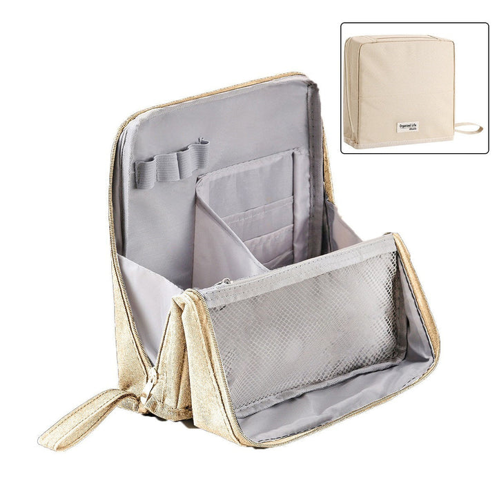BowLift | Makeup Organizer Bag | Travel Cosmetic Case with Compartments | Waterproof & Structured Design