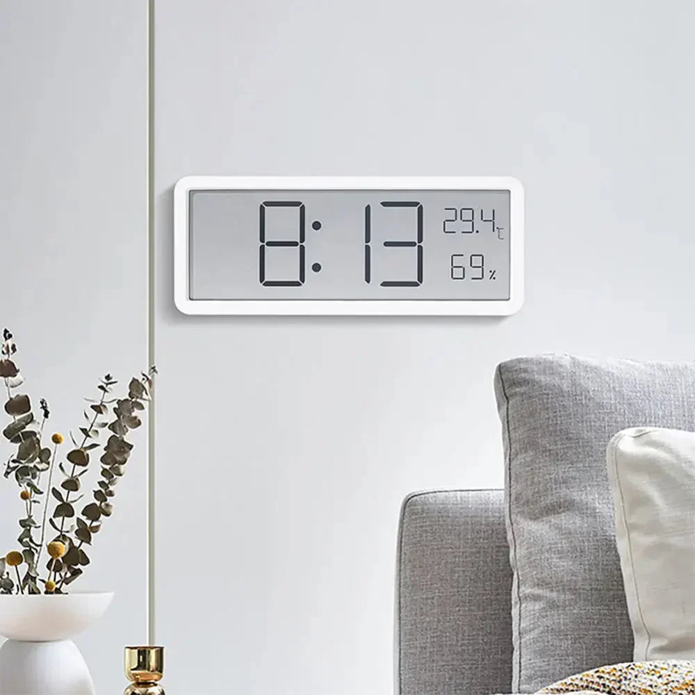 BowLift | GlowTime – Digital LED Wall Clock with Temperature & Humidity Display