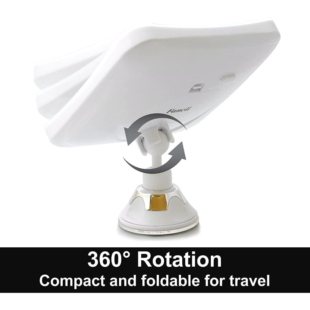 BowLift | GlowView 10X Lighted Magnifying Mirror with LED & Suction Mount – Portable Makeup Mirror