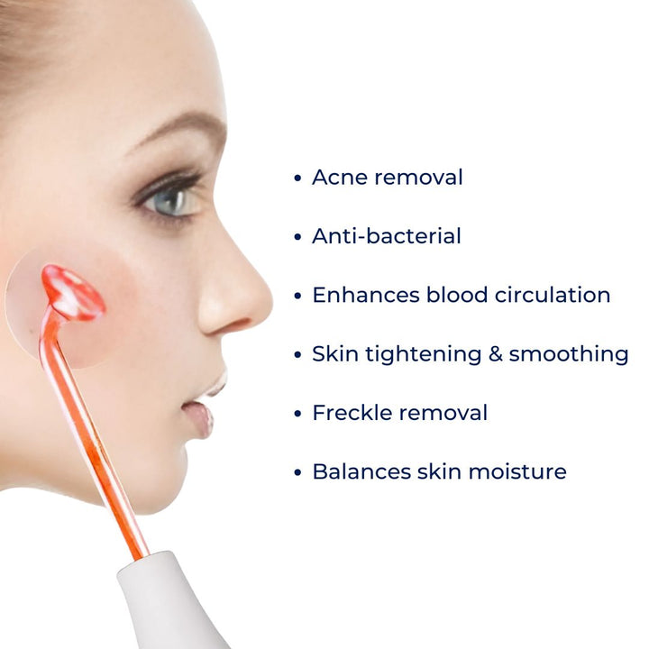 GlowVive High Frequency D’arsonval Beauty Device | for Acne - Anti-Aging - Skin Tightening - Hair Growth - Scalp Care Bowlift