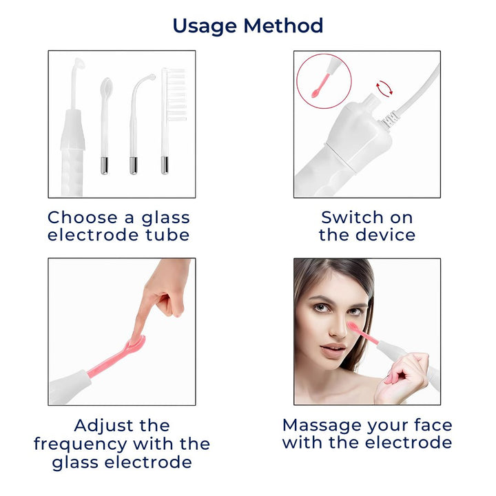GlowVive High Frequency D’arsonval Beauty Device | for Acne - Anti-Aging - Skin Tightening - Hair Growth - Scalp Care Bowlift