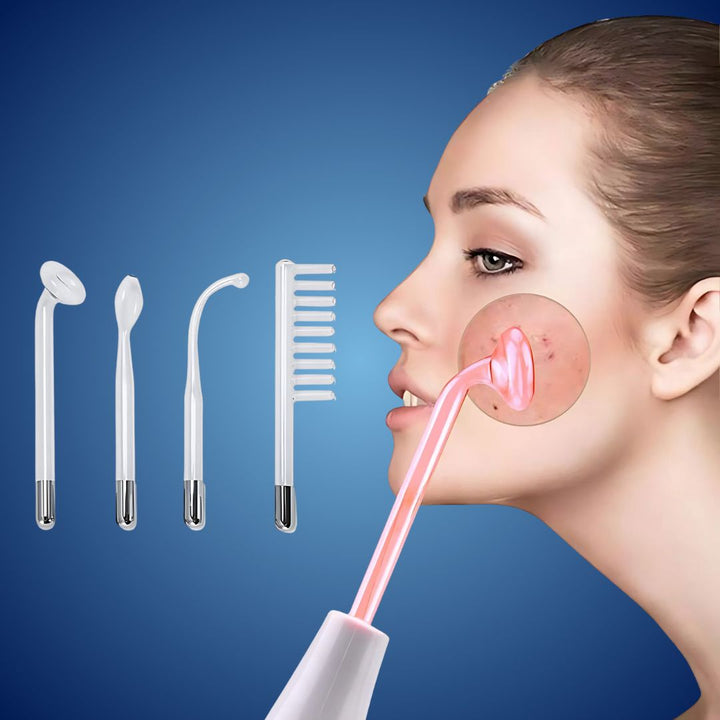 GlowVive High Frequency D’arsonval Beauty Device | for Acne - Anti-Aging - Skin Tightening - Hair Growth - Scalp Care Bowlift