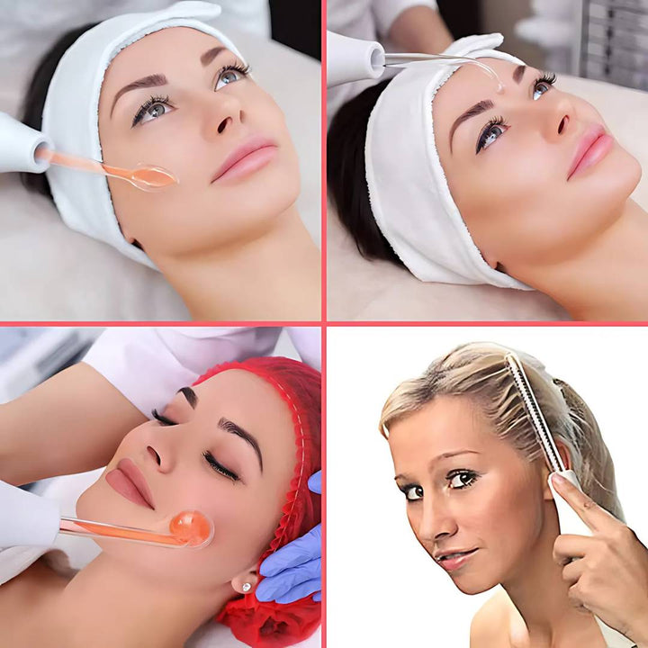 GlowVive High Frequency D’arsonval Beauty Device | for Acne - Anti-Aging - Skin Tightening - Hair Growth - Scalp Care Bowlift