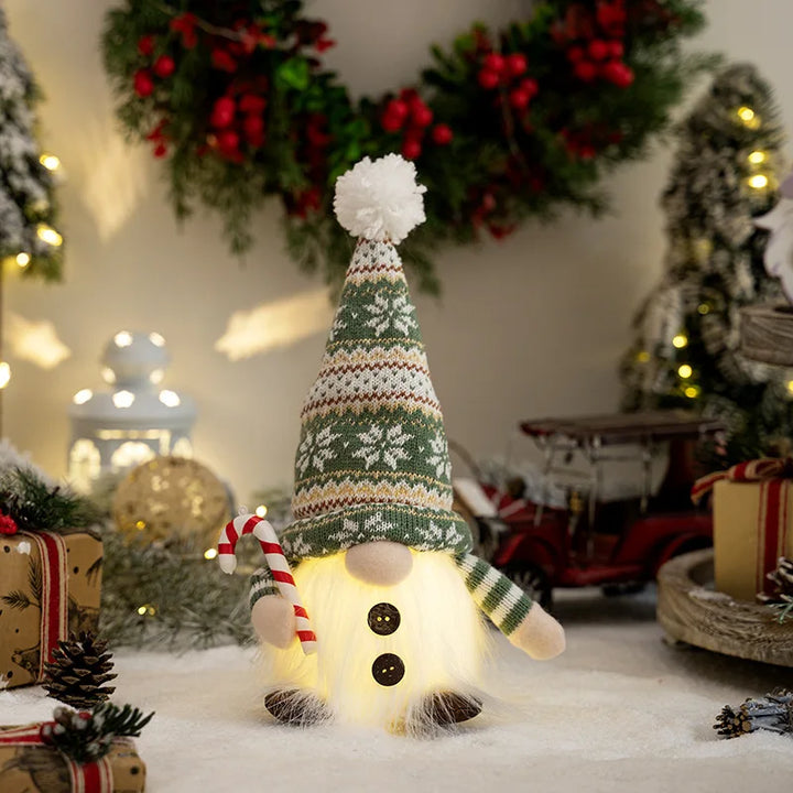 BowLift | Christmas Gnome Decoration | LED Night Light | Warm Glow Holiday Ornament