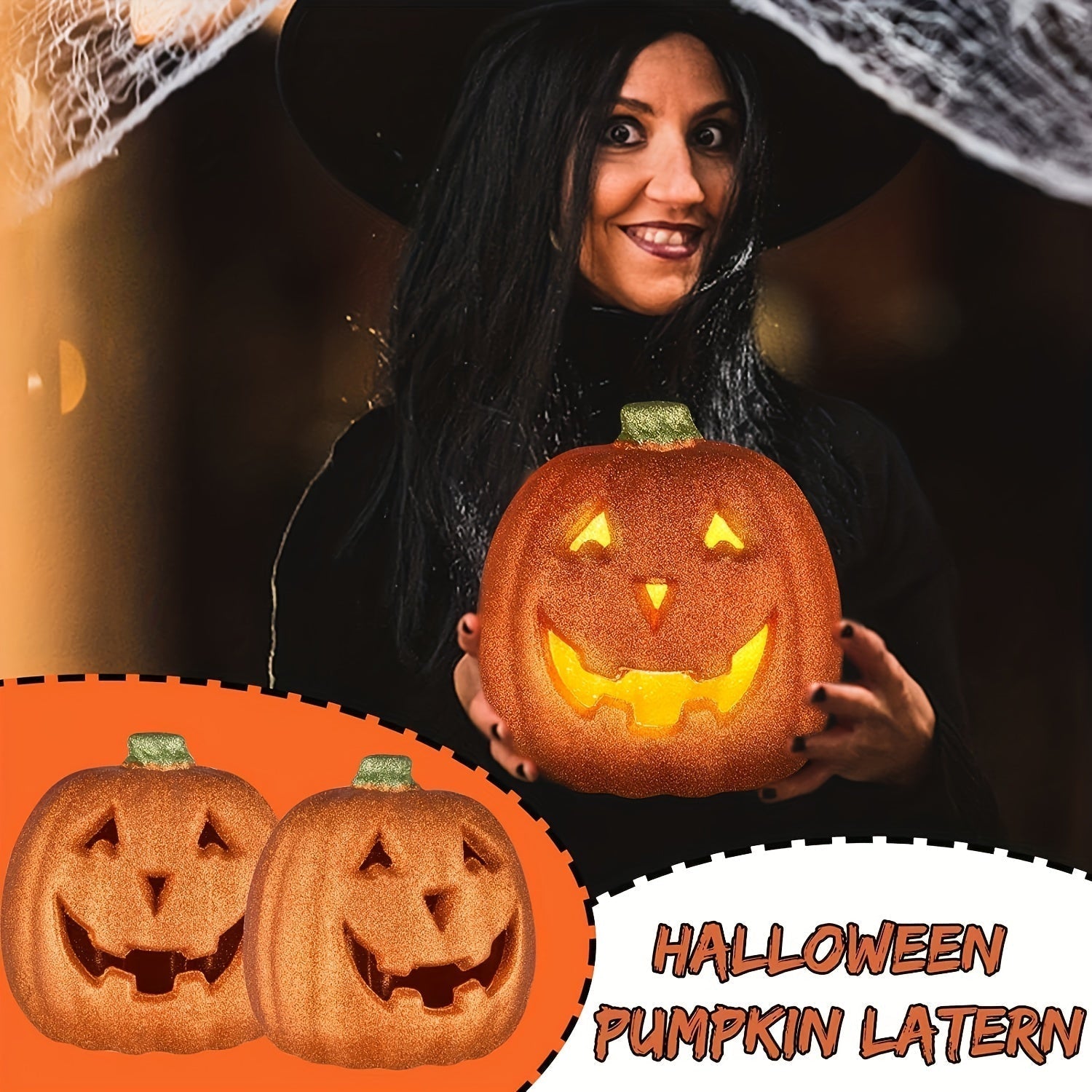 BowLift | Glowing Jack O’Lantern – Light-Up Battery Halloween Pumpkin Decor
