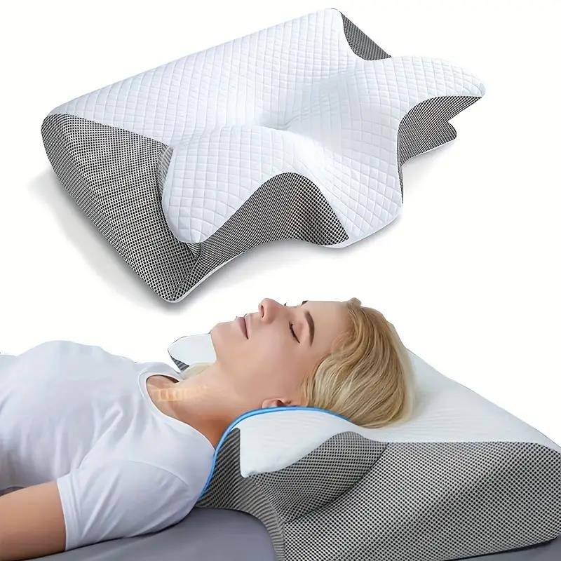 CloudRest - Ergonomic Memory Foam Pillow for Neck and Shoulder Support Bowlift