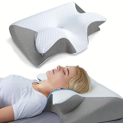 CloudRest - Ergonomic Memory Foam Pillow for Neck and Shoulder Support Bowlift