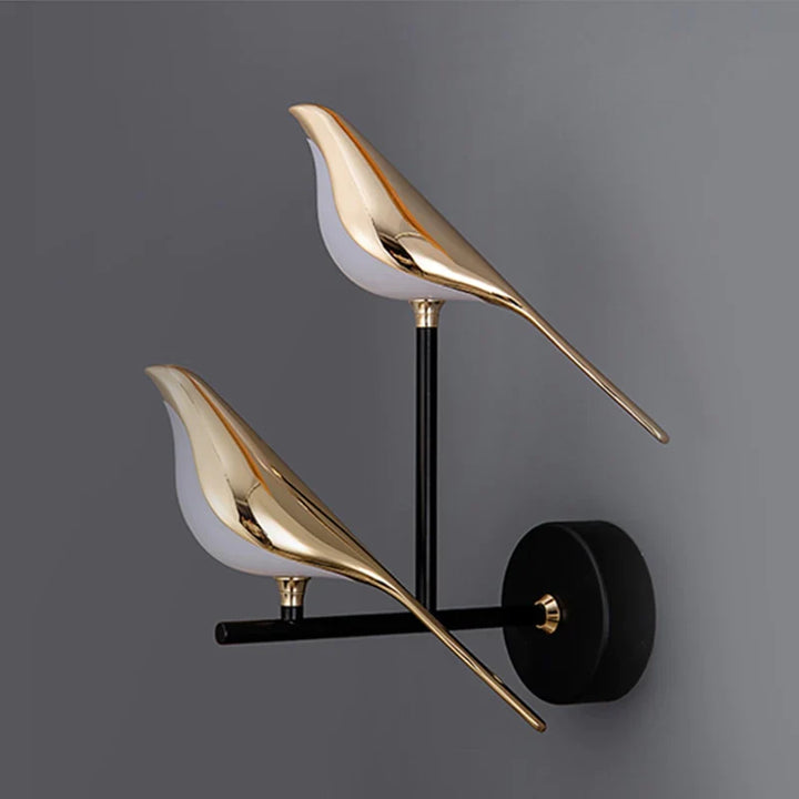 Gold Birds Wall Light