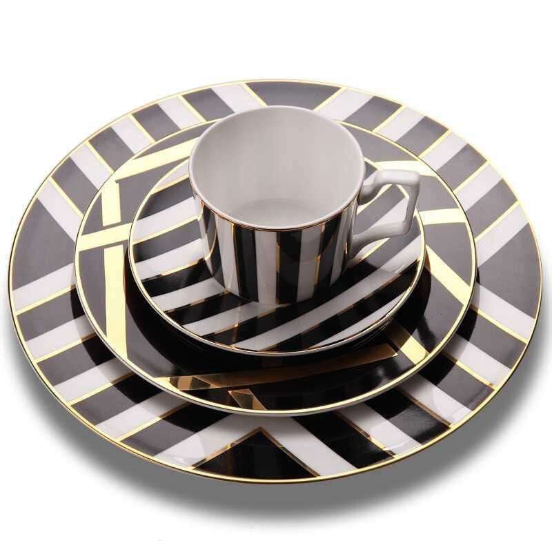 BowLift | Classic 4-Piece Mozart Dinner Set – Porcelain Tableware for Formal Dining & Special Occasions