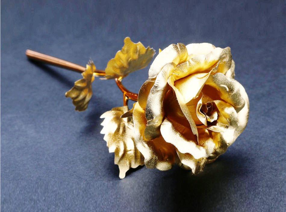 24k Gold Foil Rose - With Box | Bowlift