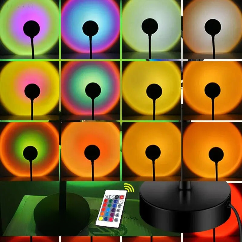 BowLift | GoldenGleam LED projector Sunset effect with Remote Control