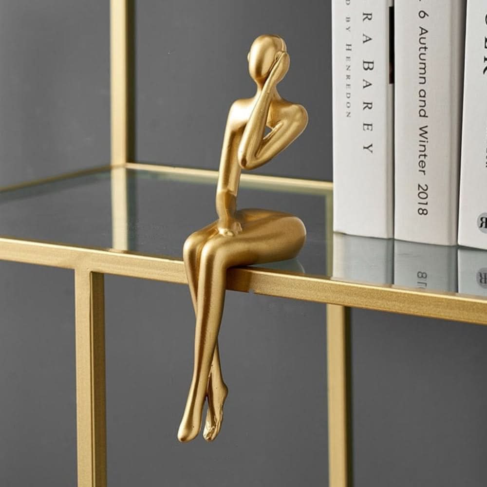 BowLift | GoldenMuse Gold Abstract Resin Figurine Decor