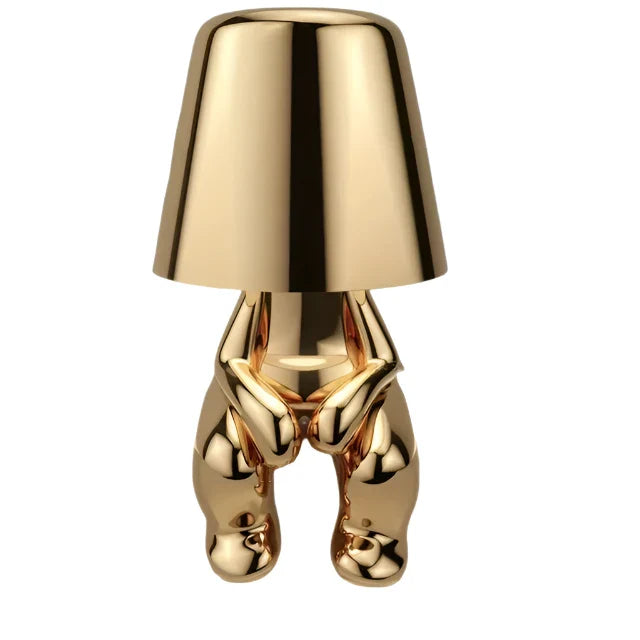 Modern LED table lamp in sculpture design – Decorative statue lamp for living room | Bowlift