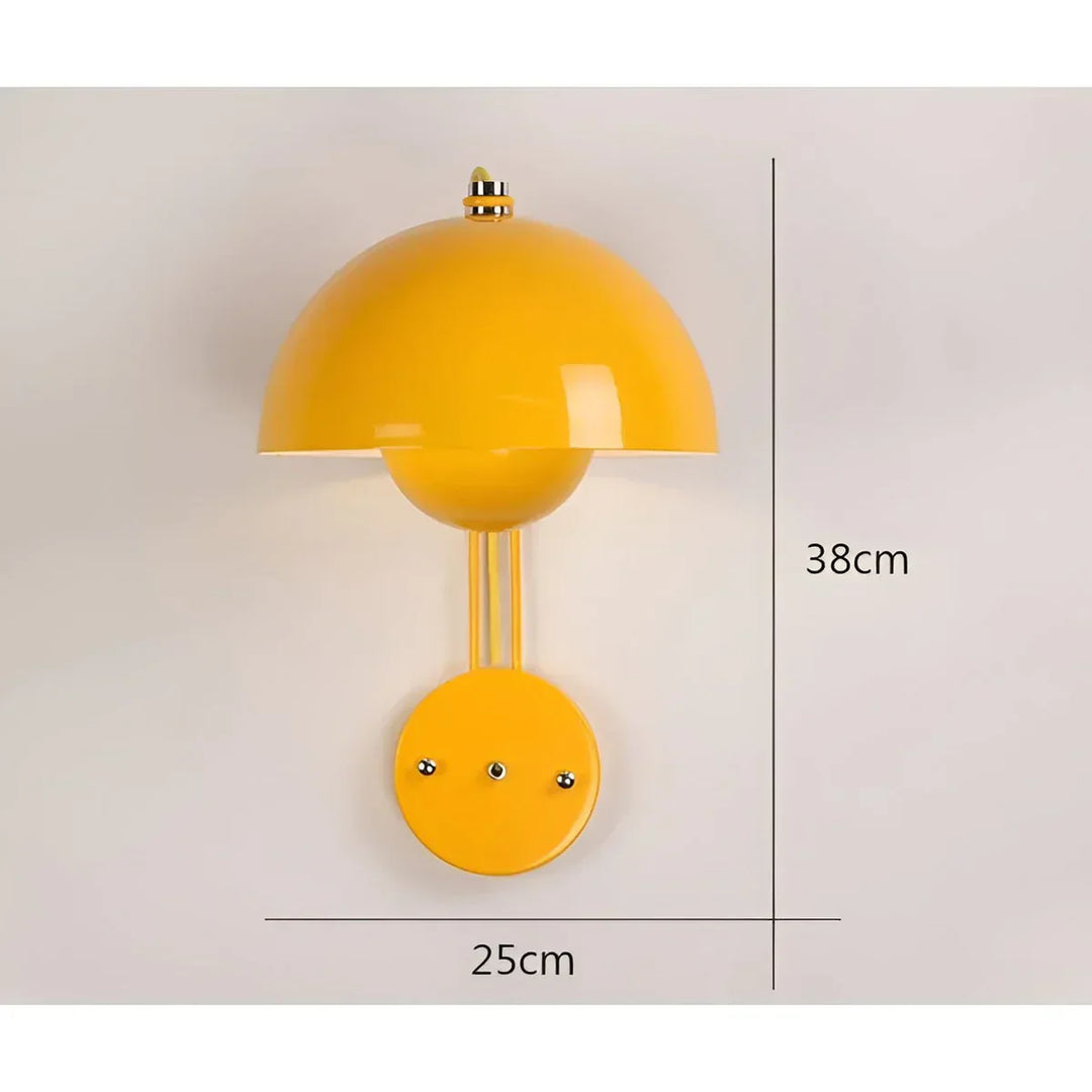 BudLume - Mushroom Light Cozy Scandinavian Wall Lamp Bowlift