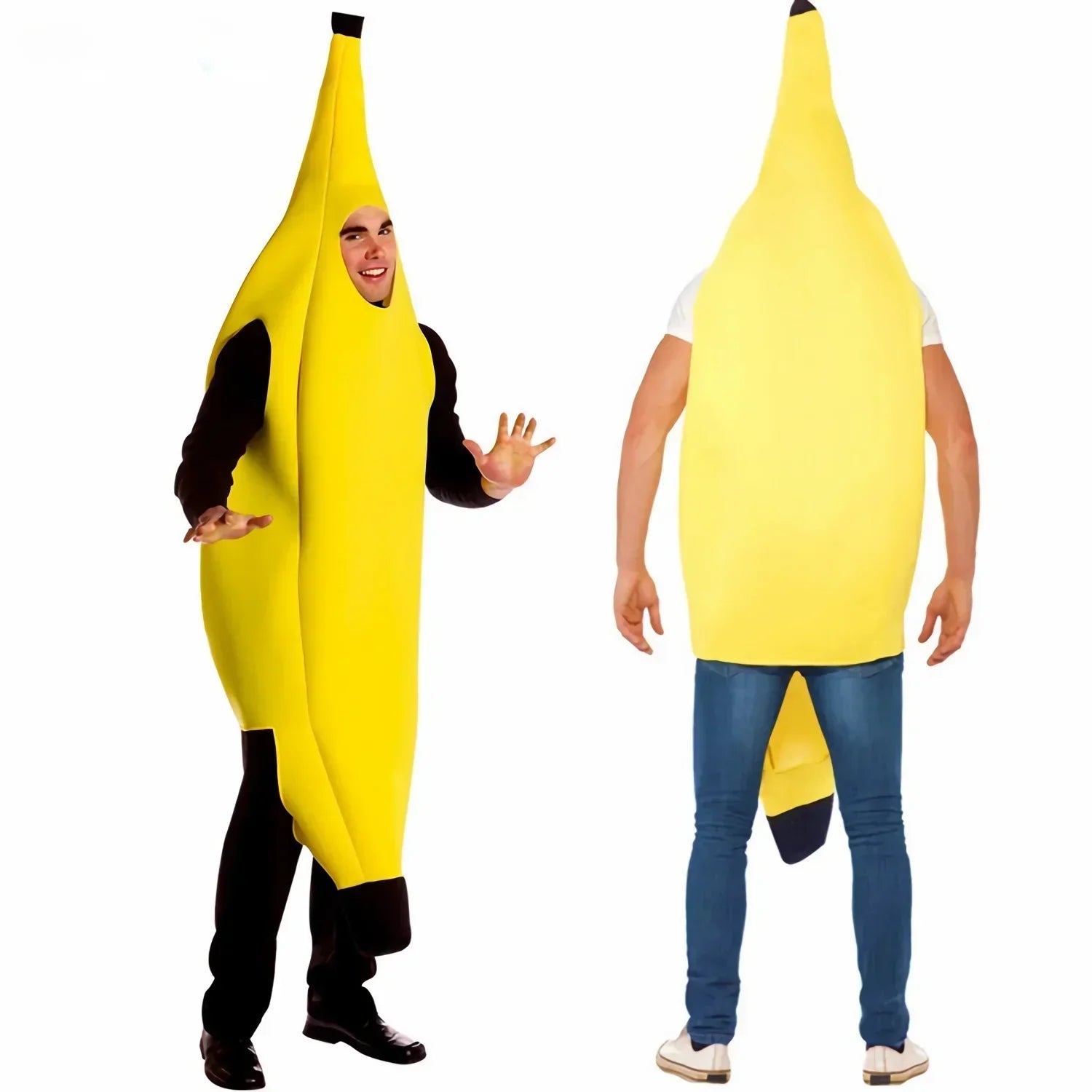 BowLift | Yellow Banana Costume for Men – Funny Outfit for Carnival, Halloween & Theme Parties
