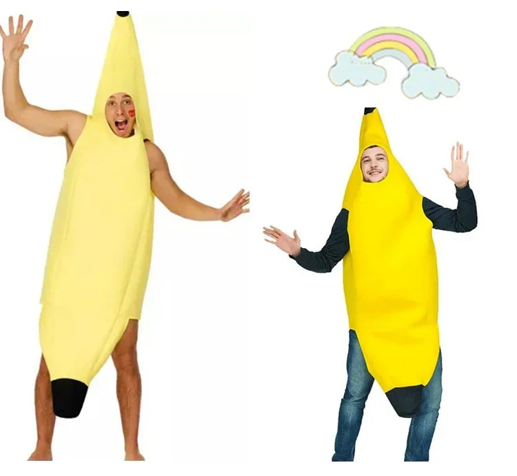 BowLift | Yellow Banana Costume for Men – Funny Outfit for Carnival, Halloween & Theme Parties