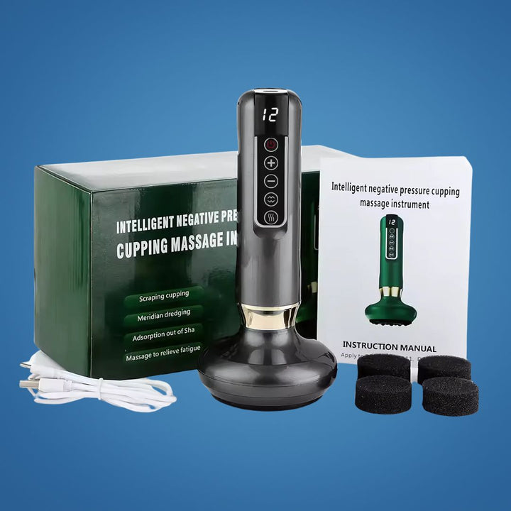 TheraPulse | Electric Cupping Massager – Vacuum Gua Sha, Heat Therapy & Adjustable Suction for Pain Relief & Lymphatic Drainage Bowlift