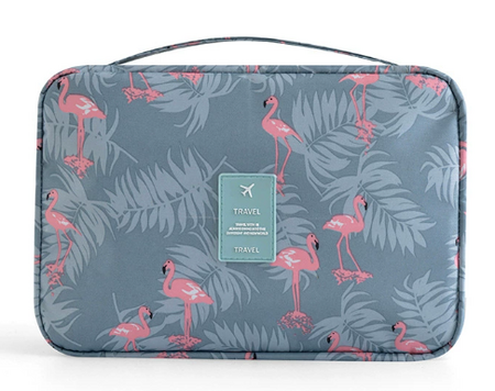 BowLift | Travique Travel Cosmetic Bag | Water Repellent & with Hook | Foldable & Padded | For Women & Men
