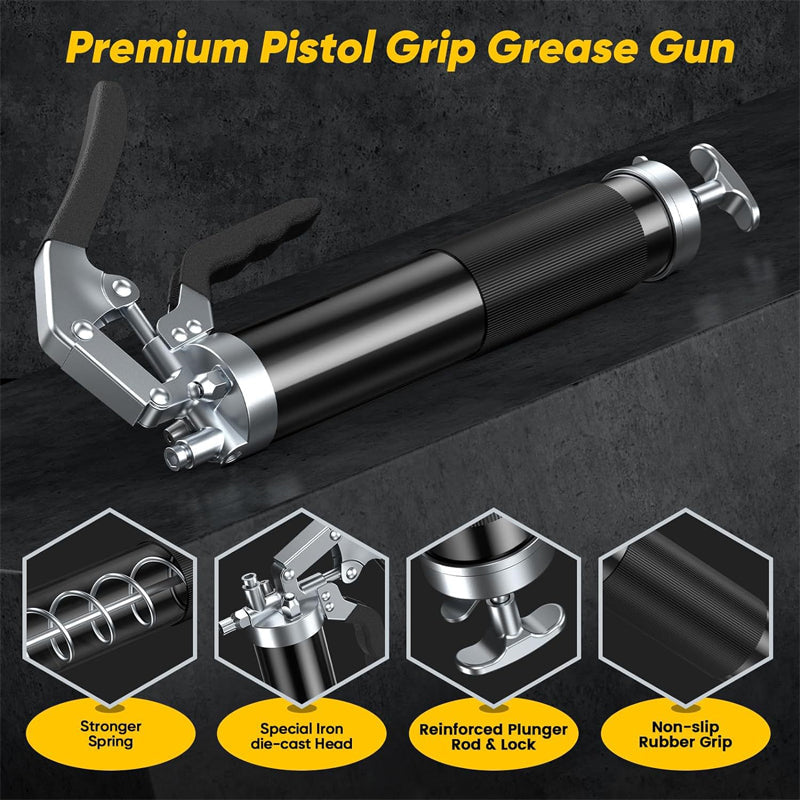 BowLift | Labor-Saving Lever-Type Oiler Single-Lever High-Pressure Manual Grease Gun 400cc Capacity Professional Grease Gun