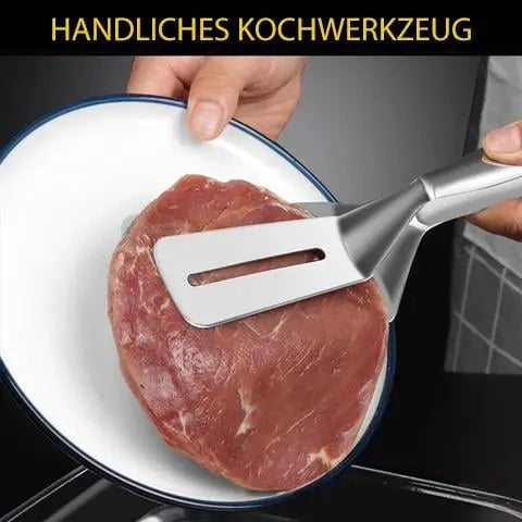 BowLift | Grill tongs made of stainless steel – 2-in-1 spatula & gripping tongs