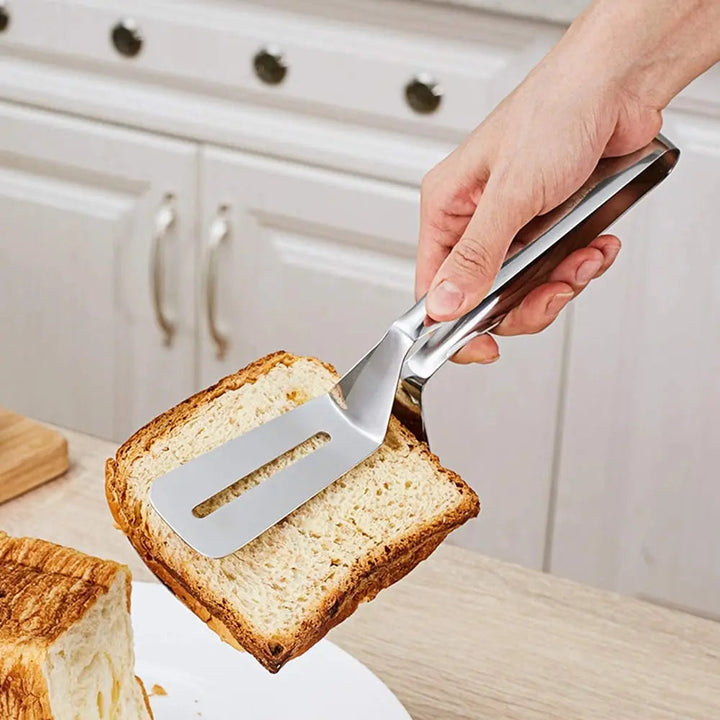 BowLift | Grill tongs made of stainless steel – 2-in-1 spatula & gripping tongs