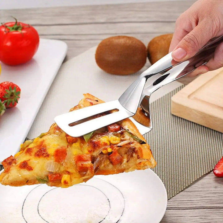 BowLift | Grill tongs made of stainless steel – 2-in-1 spatula & gripping tongs