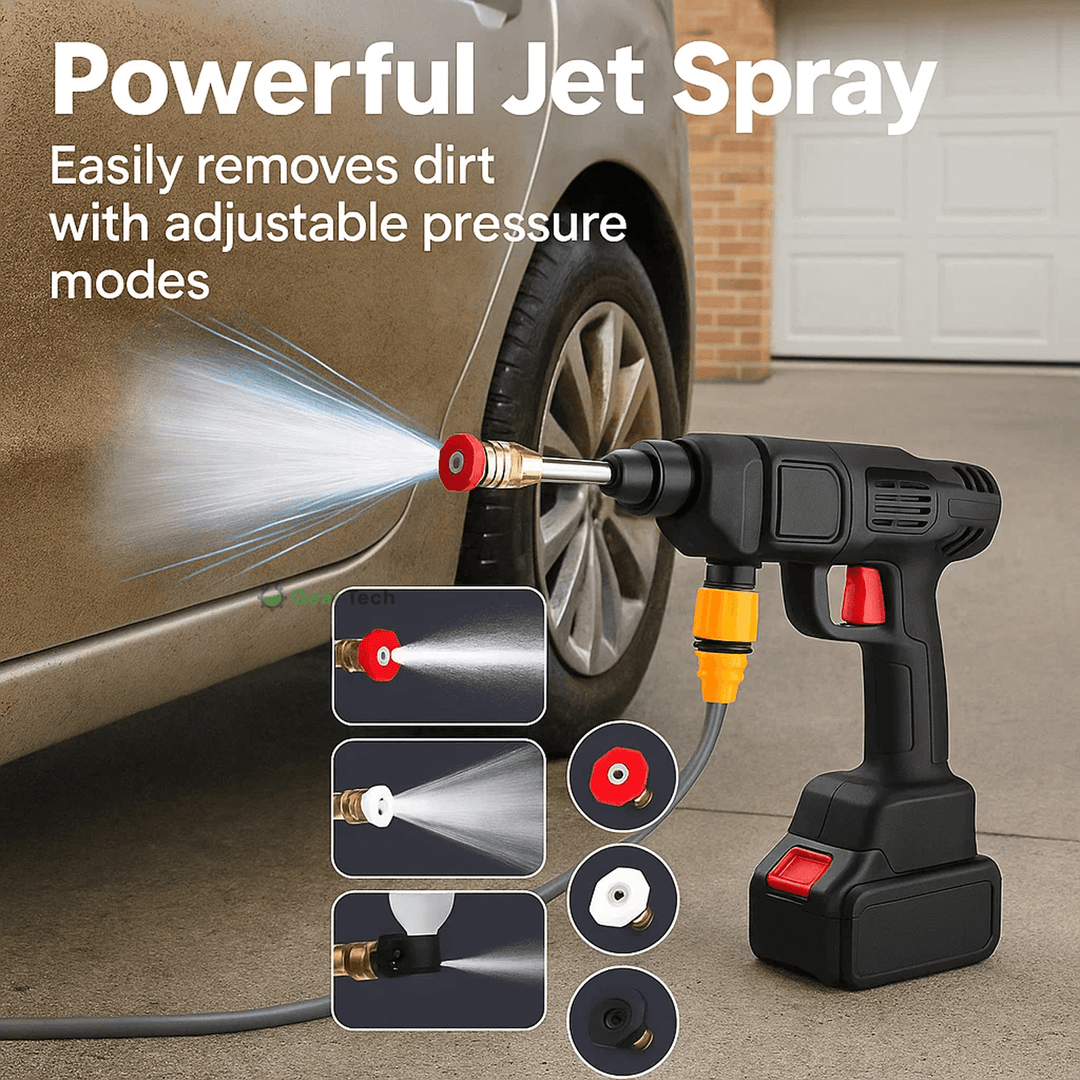 BowLift | Cordless Portable High Pressure Spray Water Gun Set | Ideal for Cleaning Cars, Patios & Garden Furniture