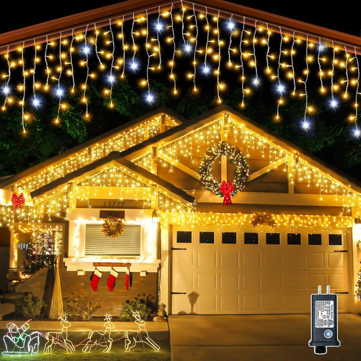 BowLift | WinterGlow Light Curtain – Warm White Weatherproof LED Christmas Curtain