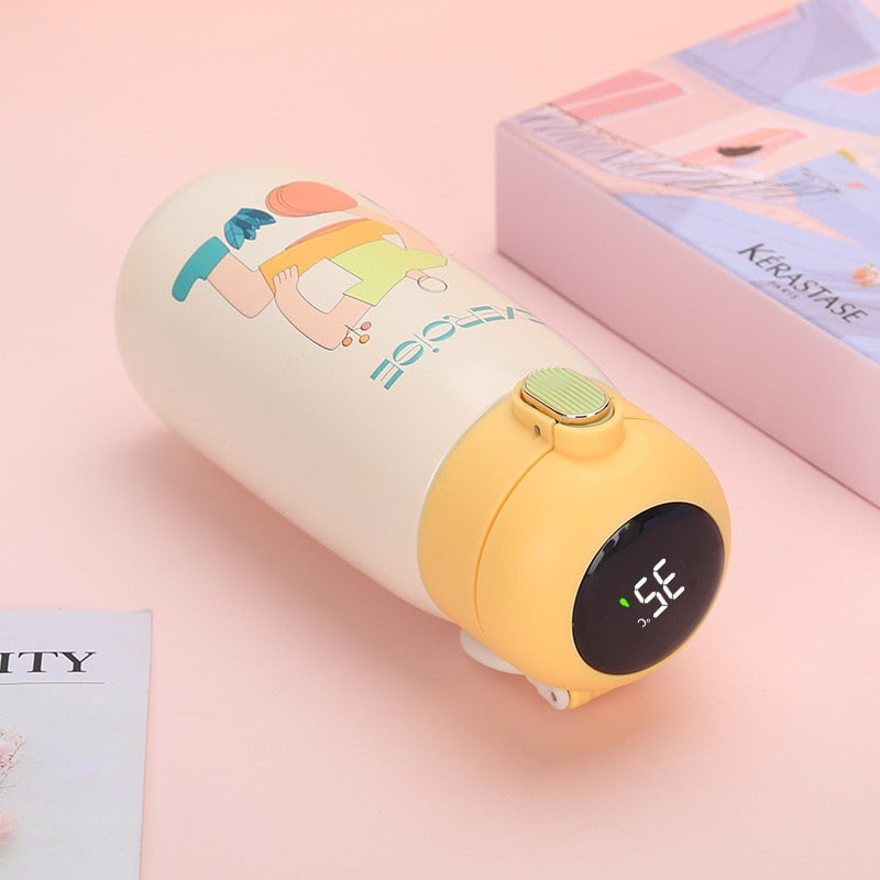 Funky LED Temperature Display Thermal Water Bottle | Bowlift