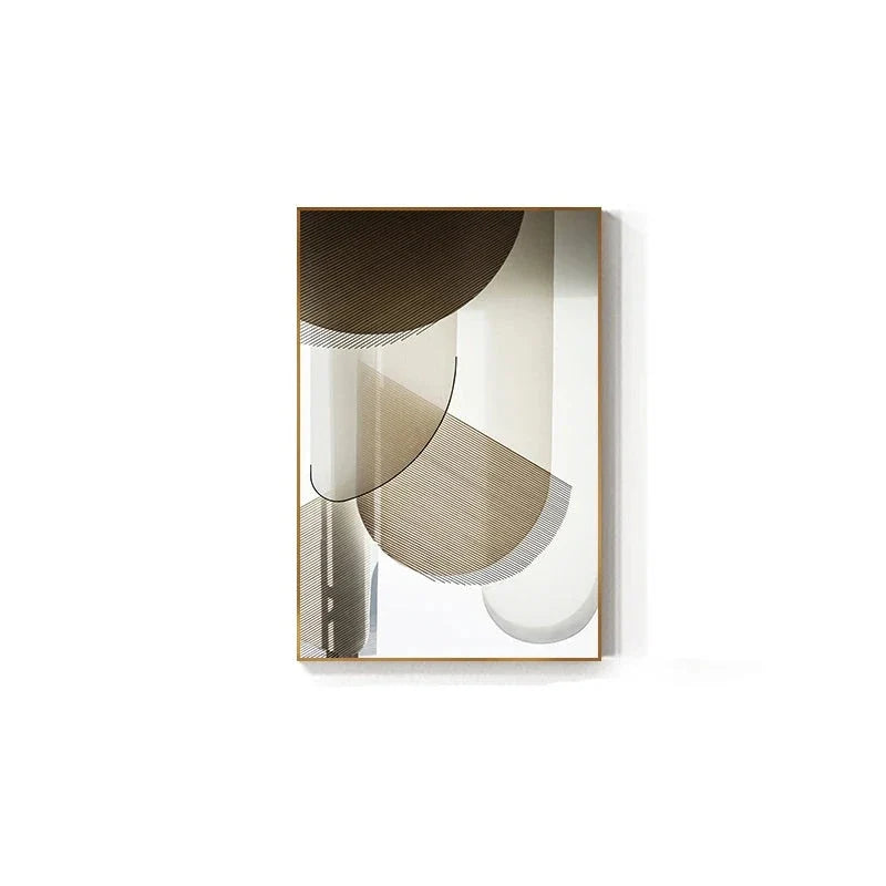 Modern Aesthetics Abstract Geometry Wall Art Fine Art Canvas Prints Pictures For Luxury Apartment Living Room Dining Room Entrance Foyer Art Decor | Bowlift
