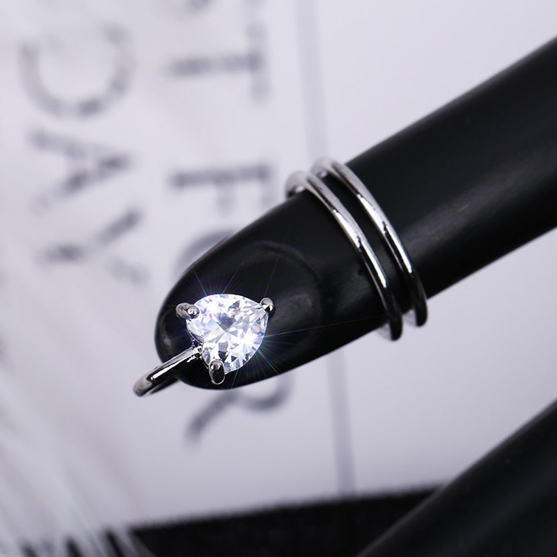 BowLift | Sleek Line Gothic Metal Thin Nail Rings