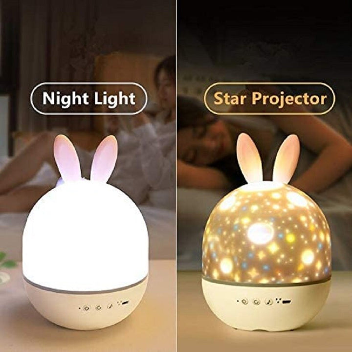 LED Universe Stars Bunny Projector Night Light | Bowlift