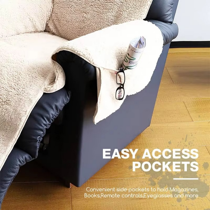 BowLift | Plush Fleece Recliner and Armchair Protector Pad – Thick, Nonslip Furniture Cover