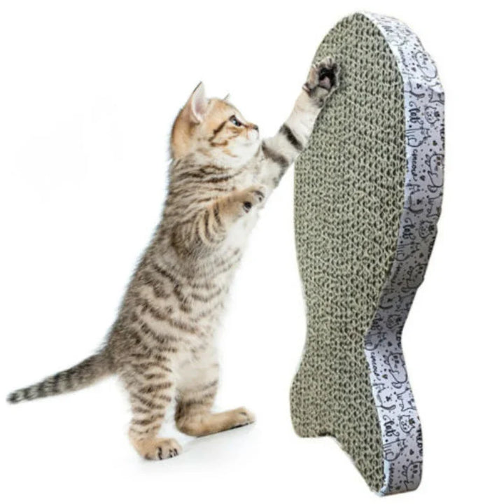 Scratching pad for cats made of corrugated cardboard reversible and furniture-friendly Bowlift