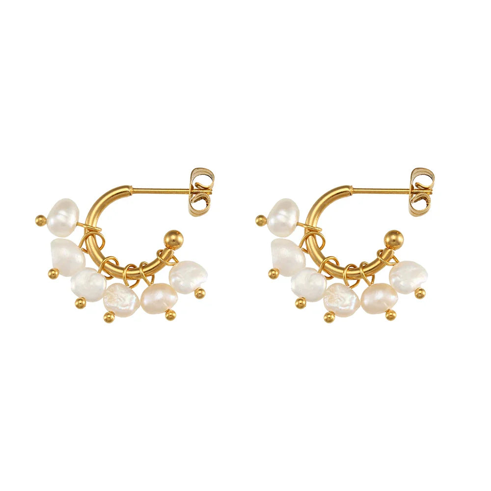 BowLift | 18k Dainty Pearl Droplet Dangle Earrings