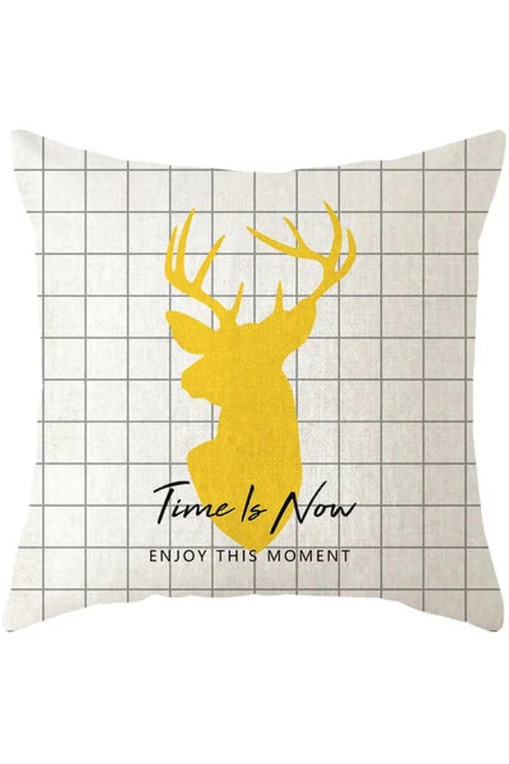 Yellow deer geometry pillowcase | Bowlift