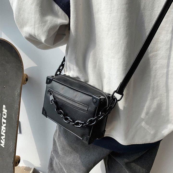BowLift | Unisex Crossbody Chain Leather Messenger Bag