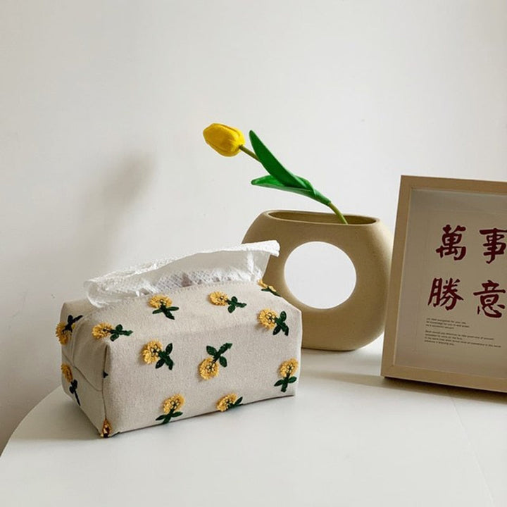 Japanese Style Environment Friendly Flower Tissue Box | Bowlift