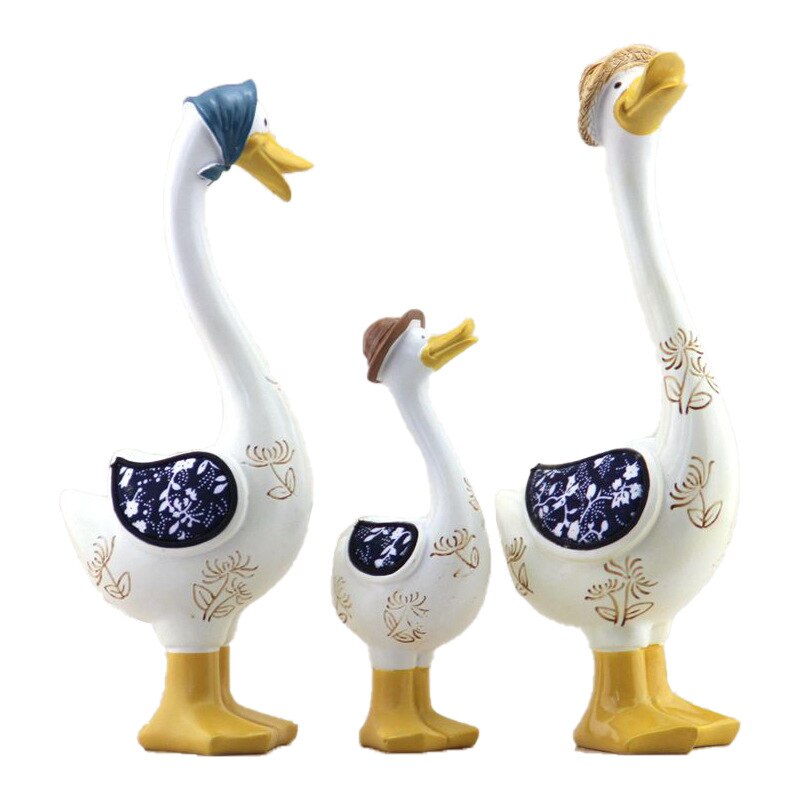 BowLift | 3Pcs Resin American Style Duck Table Decor